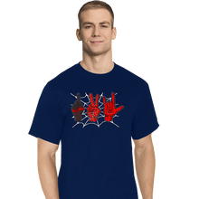 Load image into Gallery viewer, Daily_Deal_Shirts T-Shirts, Tall / Large / Navy Spider 1, Spider 2, Spider 3