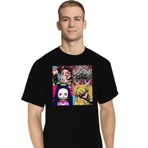 Shirts T-Shirts, Tall / Large / Black Kimetsu No Warhol