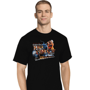 Shirts T-Shirts, Tall / Large / Black Go Back In Time In Hill Valley