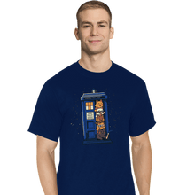 Load image into Gallery viewer, Daily_Deal_Shirts T-Shirts, Tall / Large / Navy Tardis Cats