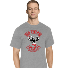 Load image into Gallery viewer, Shirts T-Shirts, Tall / Large / Sports Grey Red Cyclone Muscle Beach