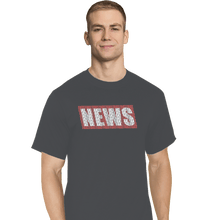 Load image into Gallery viewer, Shirts T-Shirts, Tall / Large / Charcoal NEWS
