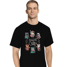 Load image into Gallery viewer, Shirts T-Shirts, Tall / Large / Black Dungeons & Cats 2nd Edition