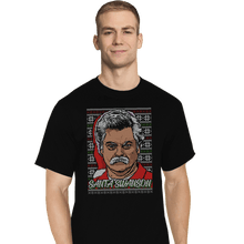 Load image into Gallery viewer, Shirts T-Shirts, Tall / Large / Black Santa Swanson