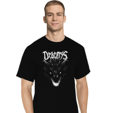 Load image into Gallery viewer, Secret_Shirts T-Shirts, Tall / Large / Black Dracarys Metal T-Shirt