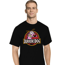Load image into Gallery viewer, Daily_Deal_Shirts T-Shirts, Tall / Large / Black Jurassic Dog
