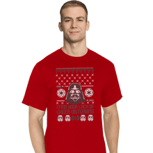 Load image into Gallery viewer, Shirts T-Shirts, Tall / Large / Red Vader Christmas