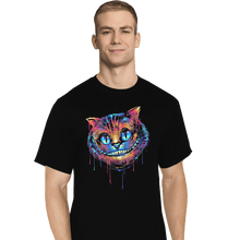 Load image into Gallery viewer, Shirts T-Shirts, Tall / Large / Black Colorful Cat