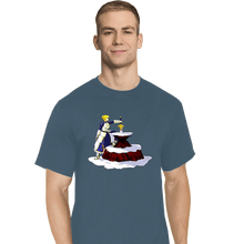 Load image into Gallery viewer, Shirts T-Shirts, Tall / Large / Indigo Blue Saber In The Stone