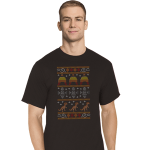 Daily_Deal_Shirts T-Shirts, Tall / Large / Black Shiny Christmas