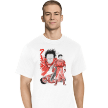 Load image into Gallery viewer, Shirts T-Shirts, Tall / Large / White Kaneda And Tetsuo Sumi-e