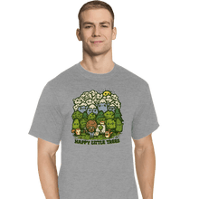 Load image into Gallery viewer, Daily_Deal_Shirts T-Shirts, Tall / Large / Sports Grey Happy Trees