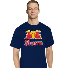 Load image into Gallery viewer, Shirts T-Shirts, Tall / Large / Navy Slurm Energy Drink