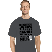 Load image into Gallery viewer, Daily_Deal_Shirts T-Shirts, Tall / Large / Charcoal Drink Milk