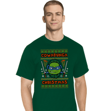 Load image into Gallery viewer, Shirts T-Shirts, Tall / Large / Charcoal Leonardo Christmas