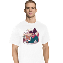 Load image into Gallery viewer, Daily_Deal_Shirts T-Shirts, Tall / Large / White Lo Fi Sketch &amp; Coffee
