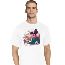 Load image into Gallery viewer, Daily_Deal_Shirts T-Shirts, Tall / Large / White Lo Fi Sketch & Coffee