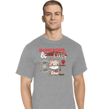 Load image into Gallery viewer, Shirts T-Shirts, Tall / Large / Sports Grey Dungeons And Cats