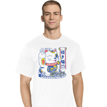 Load image into Gallery viewer, Shirts T-Shirts, Tall / Large / White Lucky Cat Coffee Shop