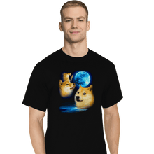 Load image into Gallery viewer, Shirts T-Shirts, Tall / Large / Black Three Doge Moon