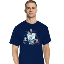 Load image into Gallery viewer, Daily_Deal_Shirts T-Shirts, Tall / Large / Navy Bubble Stitch