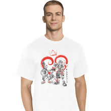 Load image into Gallery viewer, Shirts T-Shirts, Tall / Large / White Kingdom Sumi-e