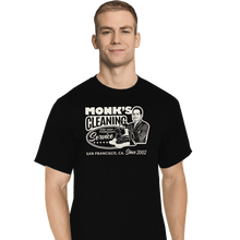 Load image into Gallery viewer, Shirts T-Shirts, Tall / Large / Black Monk Cleaning Service
