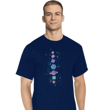 Load image into Gallery viewer, Shirts T-Shirts, Tall / Large / Navy Space Dice