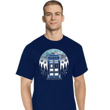 Load image into Gallery viewer, Secret_Shirts T-Shirts, Tall / Large / Navy Time And Space And Snow