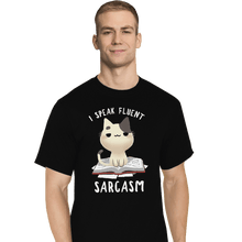 Load image into Gallery viewer, Shirts T-Shirts, Tall / Large / Black Fluent Sarcasm