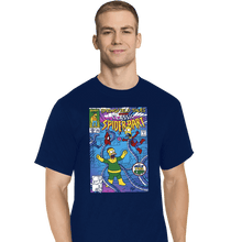 Load image into Gallery viewer, Daily_Deal_Shirts T-Shirts, Tall / Large / Navy Spider-Bart VS D'ohc Ock