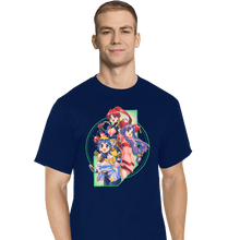 Load image into Gallery viewer, Daily_Deal_Shirts T-Shirts, Tall / Large / Navy Robot Hearts