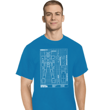 Load image into Gallery viewer, Shirts T-Shirts, Tall / Large / Royal RX-78-2 Blueprint
