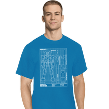 Load image into Gallery viewer, Shirts T-Shirts, Tall / Large / Royal RX-78-2 Blueprint