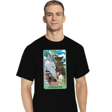 Load image into Gallery viewer, Daily_Deal_Shirts T-Shirts, Tall / Large / Black Tarot Ghibli Strength