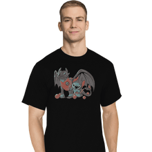 Load image into Gallery viewer, Shirts T-Shirts, Tall / Large / Black Dragon Cuties

