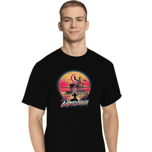 Shirts T-Shirts, Tall / Large / Black Retro Wave Castlevania