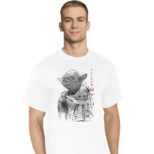 Load image into Gallery viewer, Shirts T-Shirts, Tall / Large / White Old And Young Sumi-e