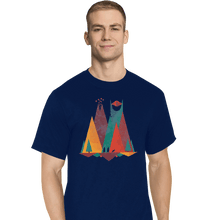 Load image into Gallery viewer, Shirts T-Shirts, Tall / Large / Navy Geometric Middle Earth
