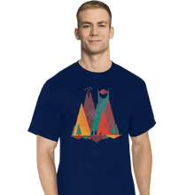 Load image into Gallery viewer, Shirts T-Shirts, Tall / Large / Navy Geometric Middle Earth