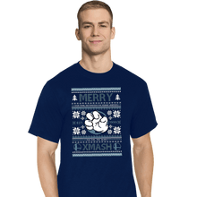 Load image into Gallery viewer, Shirts T-Shirts, Tall / Large / Navy Merry Xmash