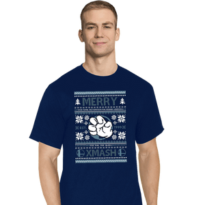 Shirts T-Shirts, Tall / Large / Navy Merry Xmash