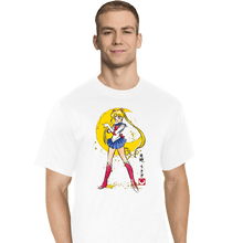 Load image into Gallery viewer, Daily_Deal_Shirts T-Shirts, Tall / Large / White Moon Sumi-e