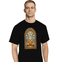 Load image into Gallery viewer, Shirts T-Shirts, Tall / Large / Black Stained Glass Aang
