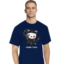 Load image into Gallery viewer, Shirts T-Shirts, Tall / Large / Navy Hello Cara