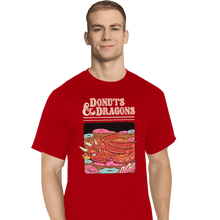 Load image into Gallery viewer, Shirts T-Shirts, Tall / Large / Red Donuts And Dragons
