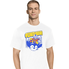 Load image into Gallery viewer, Shirts T-Shirts, Tall / Large / White Penguin Sledding