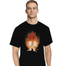 Load image into Gallery viewer, Shirts T-Shirts, Tall / Large / Black Midnight Calcifer