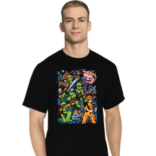 Load image into Gallery viewer, Daily_Deal_Shirts T-Shirts, Tall / Large / Black TMNT Pilgrim