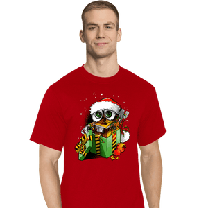 Daily_Deal_Shirts T-Shirts, Tall / Large / Red Christmas Robot